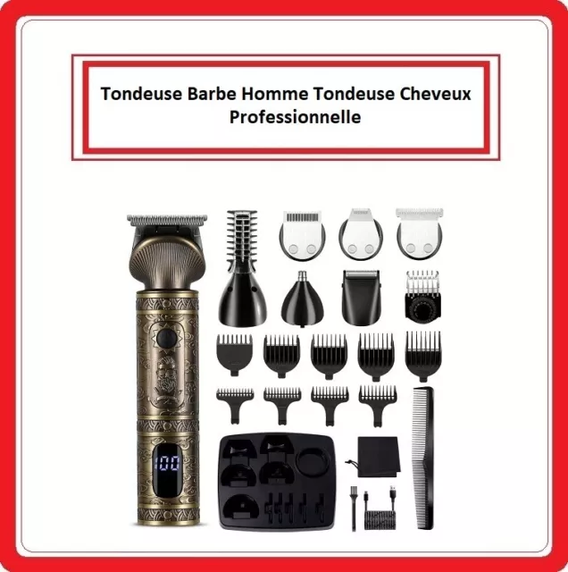 Tondeuse Professionnelle Barbe Cheveux Corps Homme SURKER