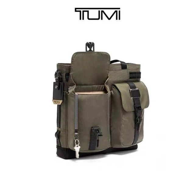 TUMI Alpha Bravo Liaison Travel Tote Bag Nylon Olive Green 1425061041 Used 3