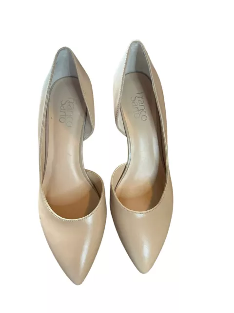 Franco Sarto Women’s 9M Tan Beige Felice D’Orsay Wedge Pump Heel NWOB 2