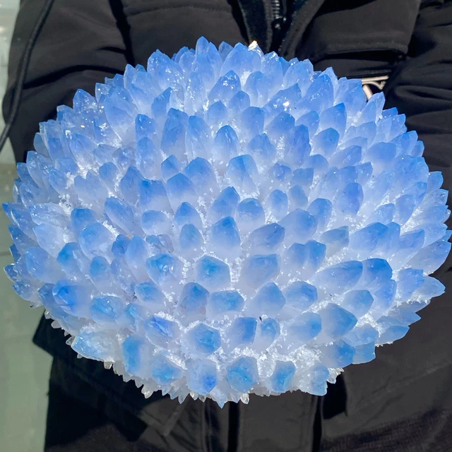 10.43LB New Find Blue Phantom Quartz Crystal Cluster Mineral Specimen Healing. 3