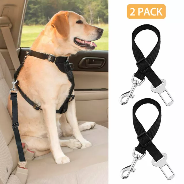 Elastic Dog Cat Pet Car Safety Seat Belt Leash Nylon Seatbelt Strap Adjustable