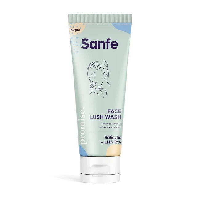 Sanfe Promise Salicylic Acid Face Lush Wash für fettige, zu Akne neigende...