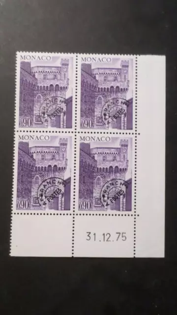Ecke Date' Monaco 1976, Briefmarke Abgestempelt '40, Tour Uhr, Neu, Postfrisch
