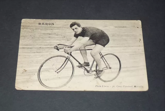 Cpa Carte Postale Cyclisme 1905-1910 Baron Piste Pistard Velo