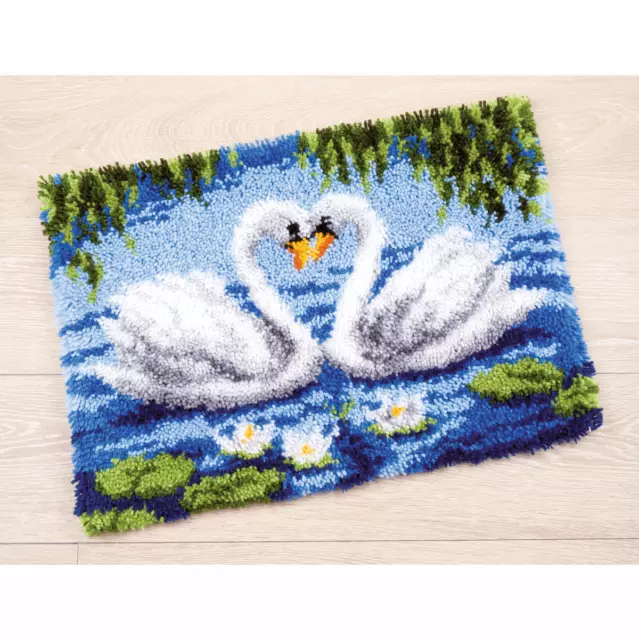 Vervaco Latch Hook Kit: Rug: Swans