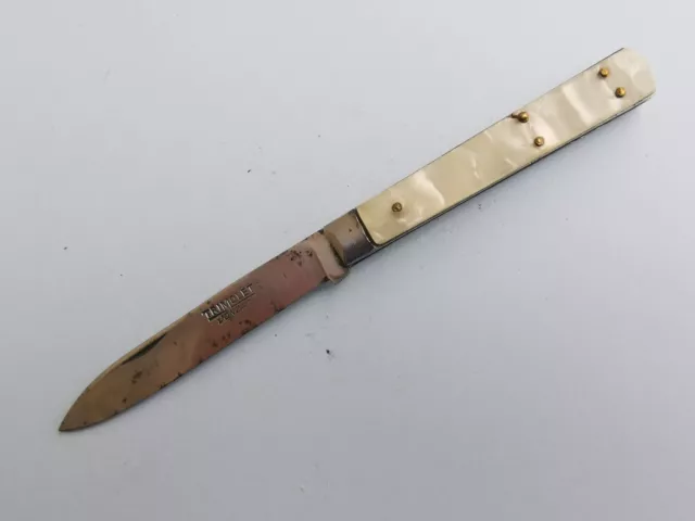 COUTEAU ANCIEN PRADEL LE NORMAND 8,5 cm TRIMOLET JONZAC Knife Messer Coltello