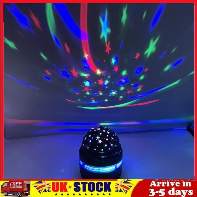 Rotating LED Star Night Light USB Disco DJ Stage Party Ball Light (Red)