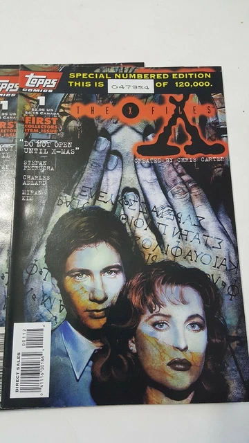 X-Files #1 Special Numbered Edition of 120,000 Topps 1995 Comic Book Lot of 7 2