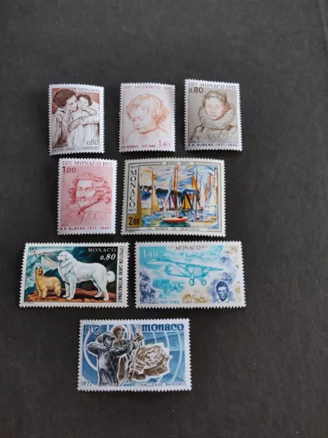 ***Timbres De Monaco***  Joli Lot De Lannee 1977** Neufs Sans Charniere