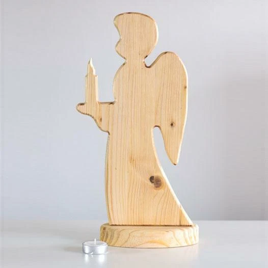 Angelo Natura, Personaggi Legno, Erzgebirge, Statue, Accessorio per Presepe