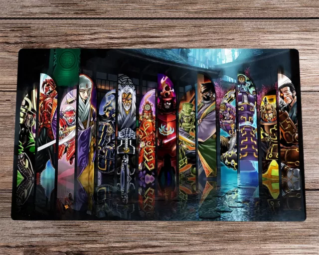 YuGiOh Playmat Six Samurai Deck TCG CCG Mat Trading Card Game Mat Pad & Free Bag