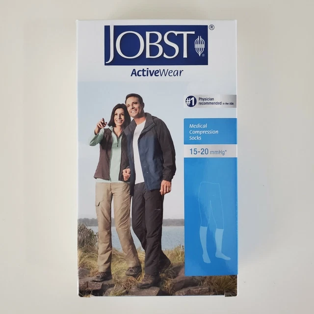JOBST ACTIVEWEAR 1520 mmHg Knee High Compression Socks Cool White Size
