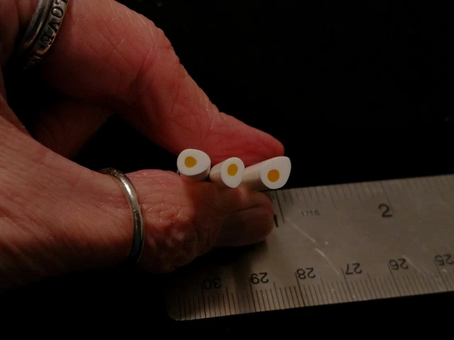 Miniature Dollhouse Egg Cane Decoden Qty.3
