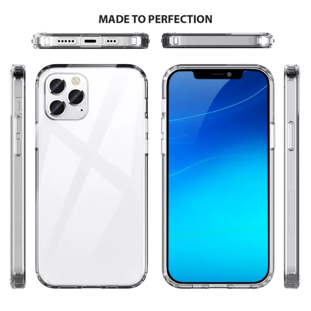 For iPhone 12 Pro Max mini Case Shockproof Drop Proof Slim Crystal Clear Cover 2