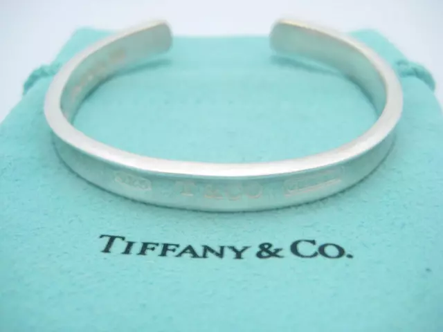 Tiffany & Co. Sterling Silver 1837 Collection 7mm Oval Cuff Bracelet SMALL - A