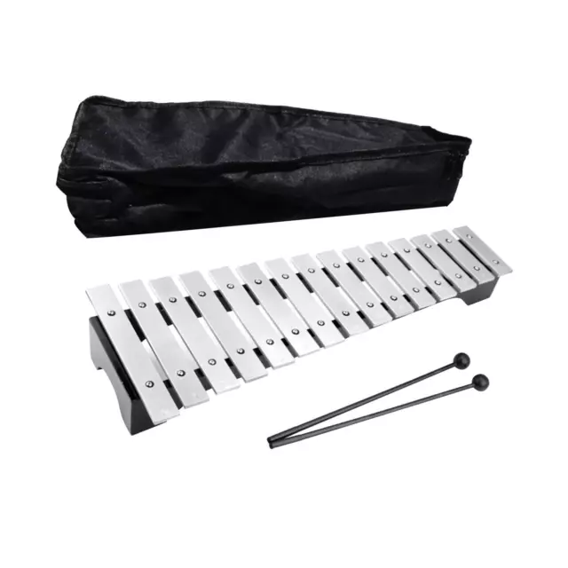 Kit de percussion Xylophone 15 échelles Instrument de musique avec étui de