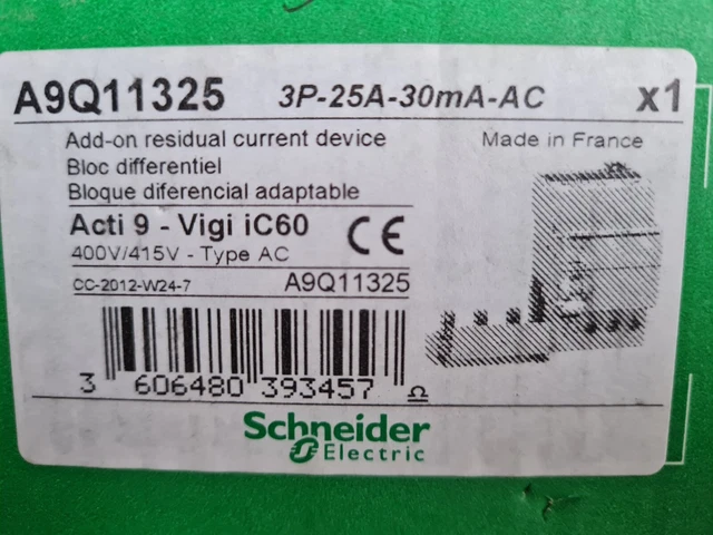 VIGI C120 4P 125A 1000mA-S-Si SCHNEIDER A9N18561 BLOC DIFFERENTIEL EUR 128,58 - FR