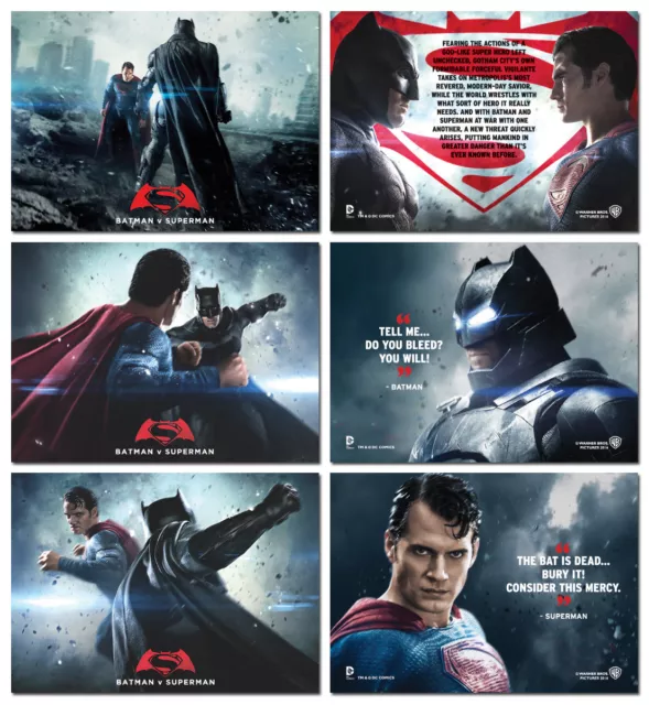 BATMAN V SUPERMAN BATTLE Movie - 3 Card Promo Set