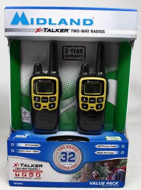 Midland X-TALKER 36 Channel FRS Two-Way Radio - New