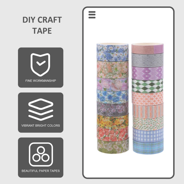17 rouleaux de ruban de motif de fleur délicat bricolage de la main de la main 11