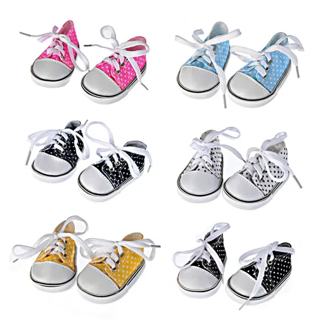 Doll Birthday Gifts Doll Accessories Canvas Shoes Doll Shoes Wave point Shoes