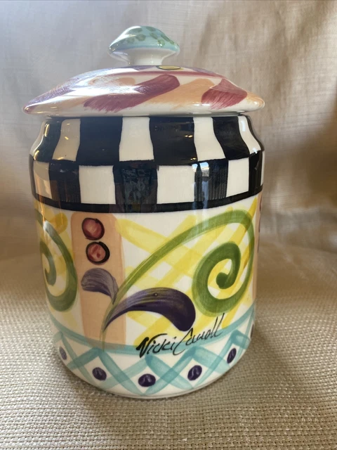 VTG Vicki Carroll signed medium canister