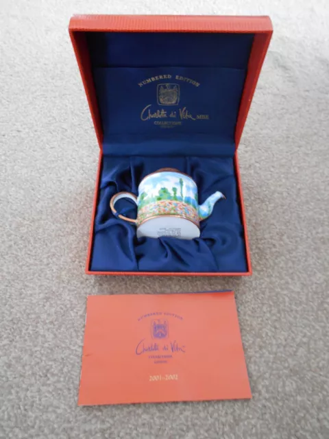 Charlotte Di Vita Minature Teapot Collection  Edition 507 MA20 Boxed +Booklet