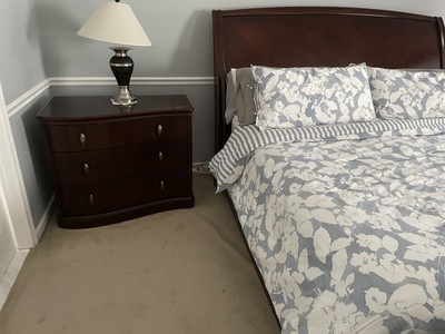 King Bedroom Set-4 Pieces -Bernhardt Sleigh Bed, 2 Chests, Dresser 3