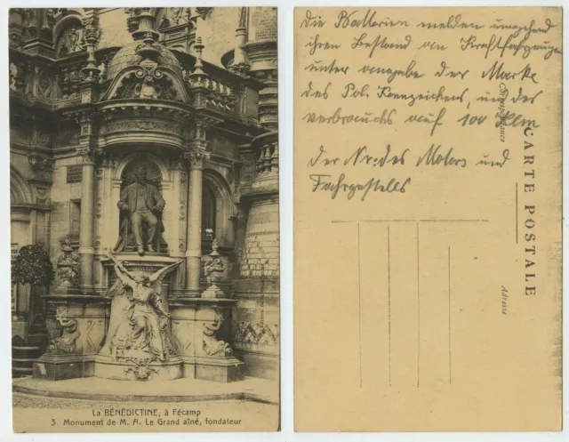 66090 - La Benedictine, a Fecamp - Monument to M.A. Le Grand - Old Postcard