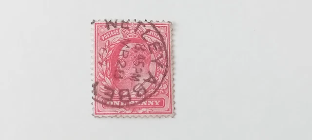 GB KEV11 1d Red - Netley Abbey Hampshire Postmark