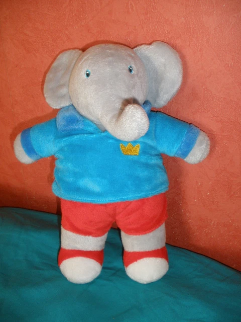 peluche Babar, "les aventures de Badou", 25 cm, Lansay