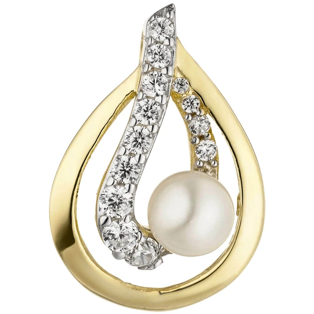 Collana Donna Con Perla Coltivata D'Acqua Dolce GAVU | Ciondolo Goccia In Argento 925 O Oro 14k - 2