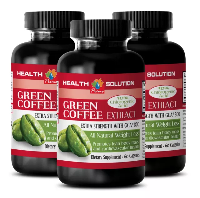 Píldora de pérdida de peso totalmente natural - Café verde GCA 800mg - Café adelgazante 3B