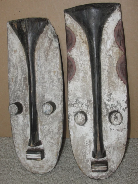 2 Old African Dan Gere Tribal Mask Grebo Kran Wee Wi  Art Baule Kwele Gabon 3