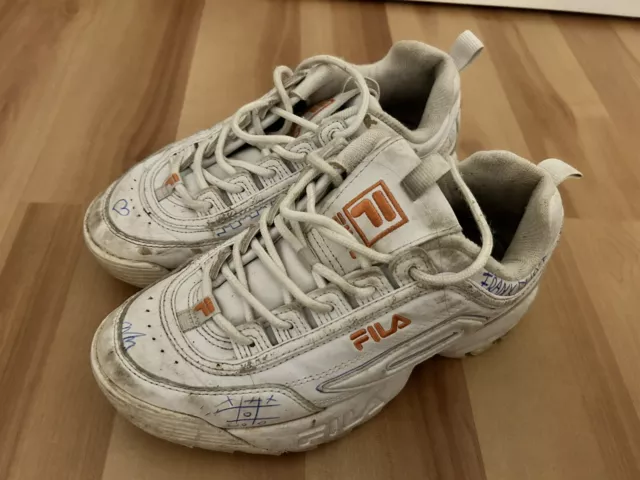 Schöne Fila Turnschuhe Gr. 36 Disruptor Gern Getragen Sammler Angemalt Sneaker