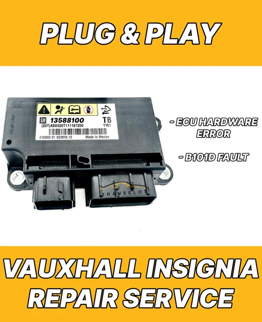 VAUXHALL INSIGNIA 13588100 Airbag Ecu Srs Module B101D Fault Code