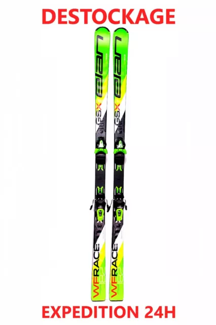 ski adulte occasion ELAN "GSX " taille: 182 cm = 1 mètre 82  + fixations