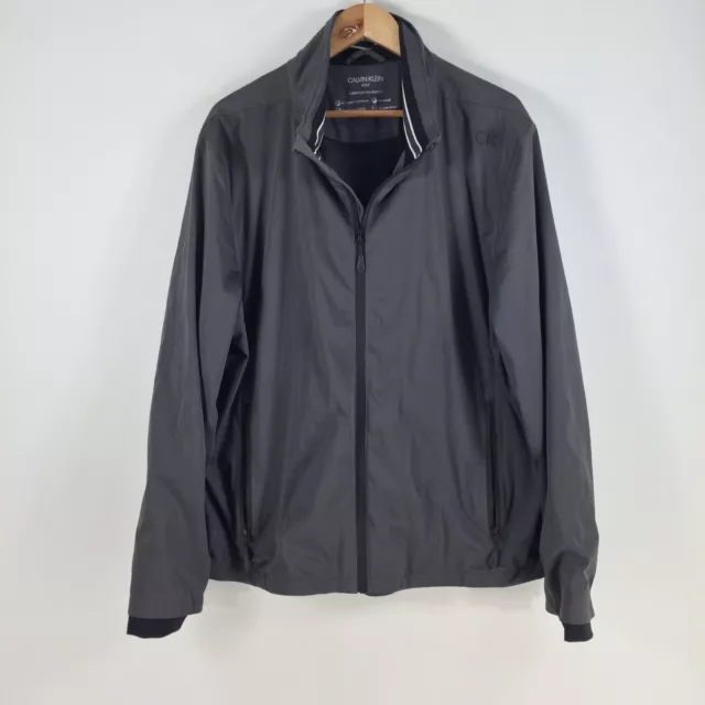 Calvin Klein Golf mens windbreaker waterproof jacket size XL grey zip 065338