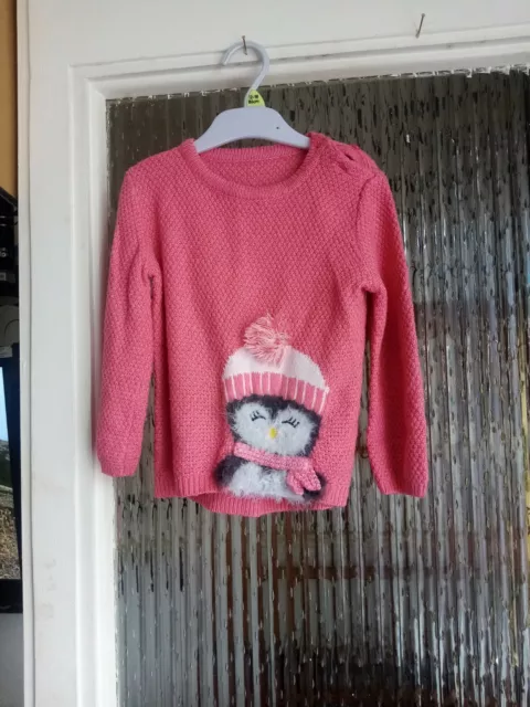 Preowened Girls pink Detailed Cardigan AGE 3 - 4 YEARS