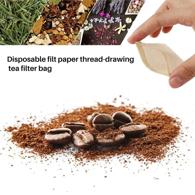 90Bags, Disposable  Tea Bag with Drawstring  Strong Penetration Unbleached  I7W8 2