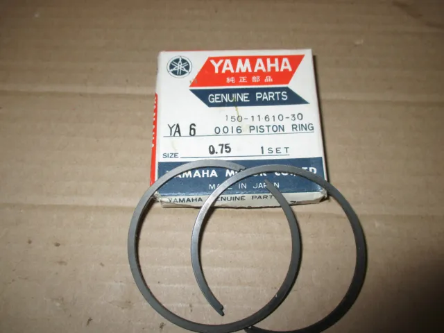 NOS YAMAHA YA6 GENUINE PISTON RINGS 0.75mm
