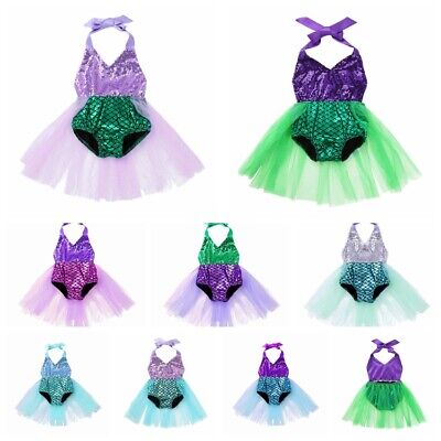 Newborn Baby Girls Tops Romper Mermaid Skirt Dress Halloween Outfits Set Clothes