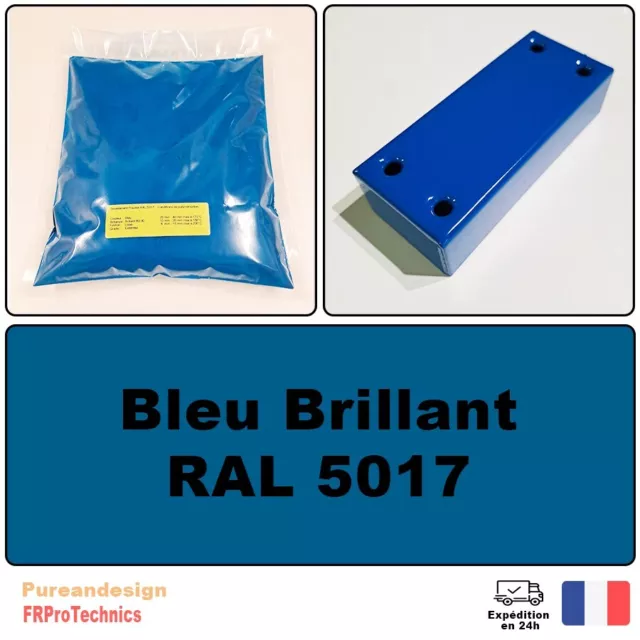 Peinture poudre de thermolaquage 1 Kg RAL 5017 Bleu Brillant - Powder coating