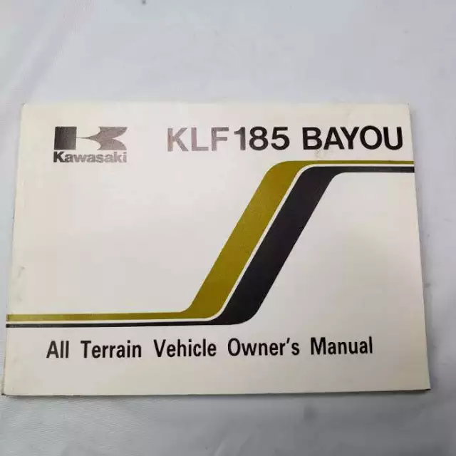1987 Kawasaki KLF185 Bayou KLF Owner's Manual Book OEM ORIGINAL 99920-1377-01