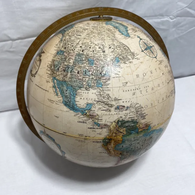 Replogle 12 Inch Diameter Globe World Series Vintage Raised Relief Map NO STAND