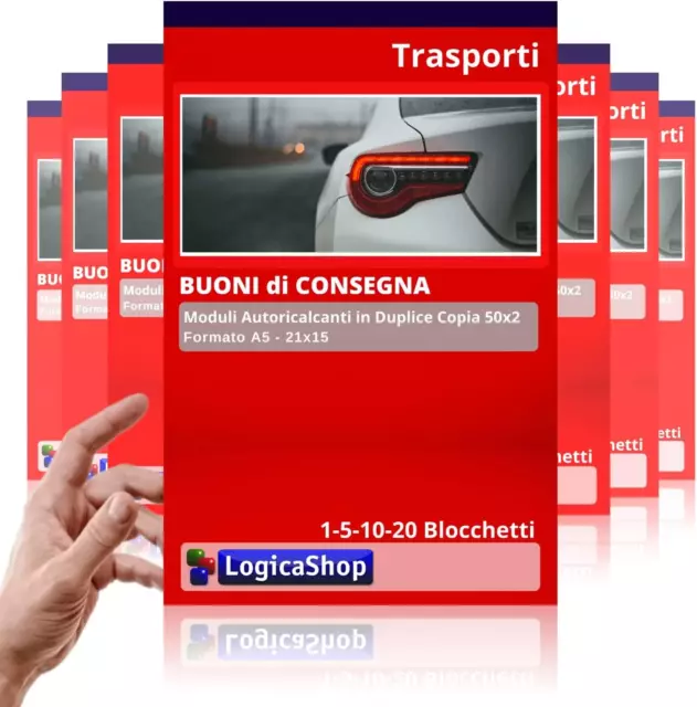 LogicaShop® Blocchi Buoni di Consegna Moduli in Duplice Copia, Blocchetti Autori