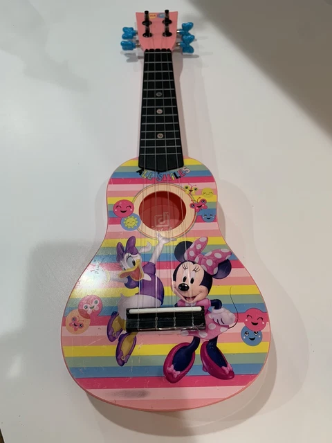 First Act Pink Disney Guitar Minnie Mouse 4 String Plastic Ukulele Daisy Duck  First Act Pink Disney Guitar Minnie Mouse 4 String Plastic Ukulele Daisy Duck 