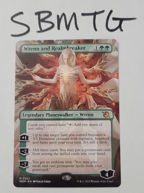 Magic: The Gathering Wrenn And Realmbreaker (322) - Borderless Foil Planeswalker From March Of The Machine