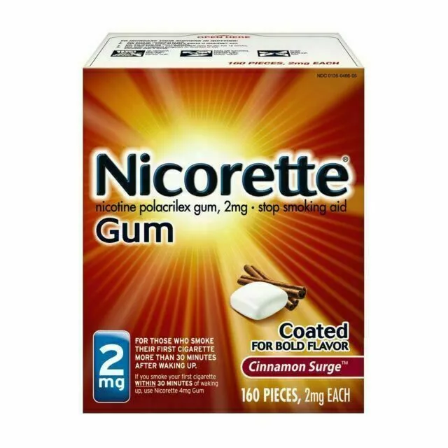 Chicorette Recubierto Nicotina 2 mg Canela Surge 160 quilates Expiración 10/24+ (Envío Gratuito)