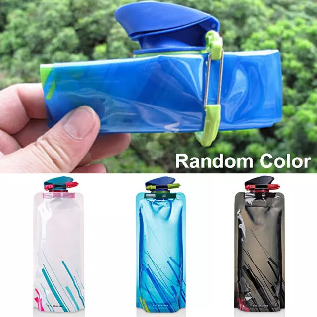 NEW SALE - Reusable 700mL Sports Travel Collapsible Folding Drink Water Bottle 2